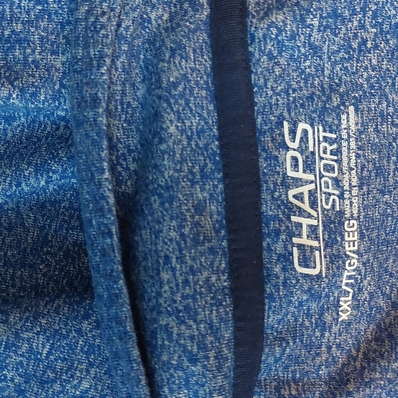 Chaps Sport Heather Blue Quarter Zip Pullover Light Jacket 2X XXL - Picture 6 of 8